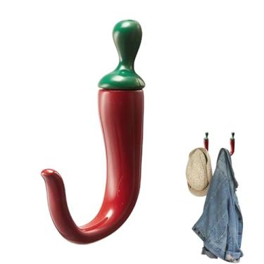 Imagem de Suporte para Chaves,Suporte de Porta com Design de Pimenta | Porta-Chaves De Parede,Para Banheiro Cozinha Quarto Dormitorio Escritorio Entrada Armario RV Mochila