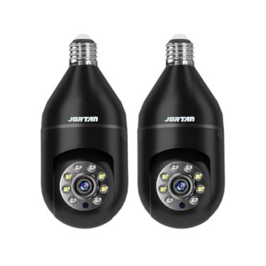 Imagem de ANJ.GG Câmera de Segurança Interna/Externa, Estilo Domo, 1080p/720p, Detecção de Movimento, Monitoramento Residencial, O19-preto*2, Wi-Fi/Com fio, Visão Noturna, AC/DC, Wi-Fi