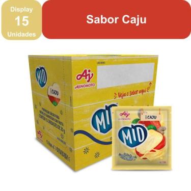 Imagem de Kit Refresco em Pó MID Sabor Caju Com 15 Unidades de 20g
