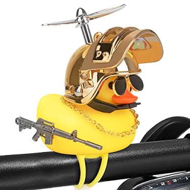 Imagem de wonuu Ornamentos de pato de borracha, decorações de painel de pato de apertar decoração de bicicleta para ciclismo, motocicleta e acessórios de bicicleta