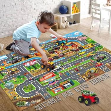 Imagem de Tapete Infantil Educativo Pista De Carrinho Antiderrapante