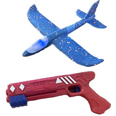 Imagem de Petitebella LED Soft Throwing Plane Launcher Set 3-12y (Blue Plane/Blue Launcher, One Size)