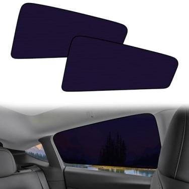 Imagem de XCBYT Persianas de janela de carro para Tesla Model Y 2020-2024 (não para modelo Y Juniper 2025 2026) | Sombra solar traseira com aderência estática, bloqueio UV e calor, proteção de privacidade