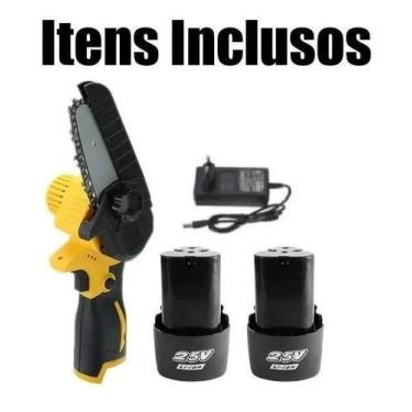 Imagem de Podador De Galhos 2 Baterias Mini Serra Eletrica 25V 800W - Nakasaki
