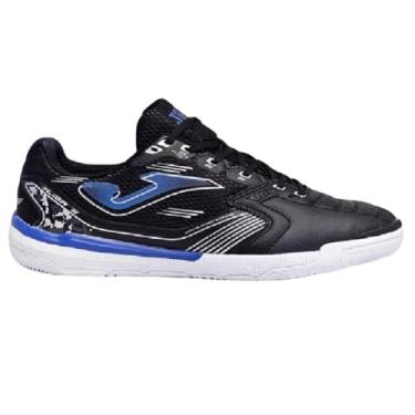 Imagem de Chuteira de Futsal Joma Liga 5 Preto/Azul Tamanho 40