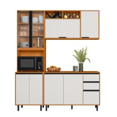 Imagem de Armario de Cozinha Ravena 9 Portas e 2 Gavetas e LED - Loja DoceLar, F