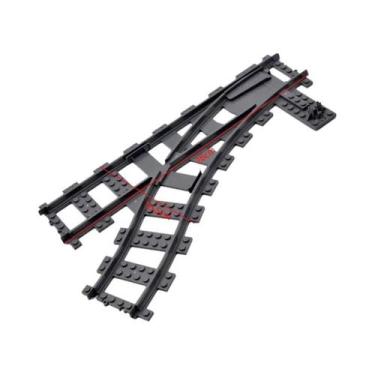 Imagem de Blocos De Montar De Trem Com Trilhos Retos E Curvos, Plataforma De Est