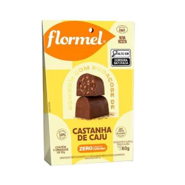 Imagem de Bombom com Pedaços de Castanha de Caju CX/5 Unidades Flormel