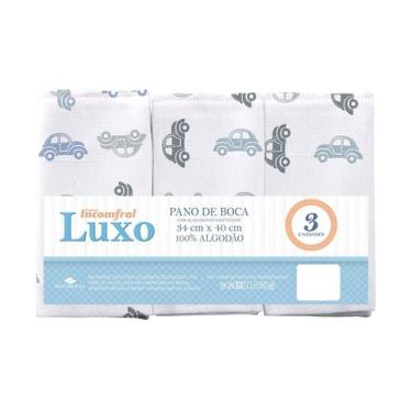 Imagem de Pano de Boca Luxo para Bebê 34 cm x 40 cm Fraldas Incomfral, Neutro