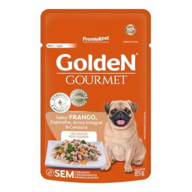 Imagem de Ração Úmida Sachê Golden Gourmet Cães Adultos Pequeno Porte Sabor Fran