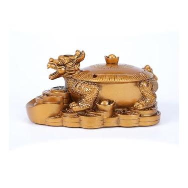 Imagem de Porta-cinzas Cinzeiro vintage com tampa, cinzeiro de resina à prova d'água sem fumaça, para cigarros, casa, escritório, refluxo, queimador incenso, decoração