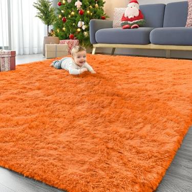 Imagem de OLANLY Tapetes de área grande laváveis na máquina de 22 x 30 cm para sala de estar, quarto, tapete felpudo macio e fofo, tapete de piso interno para crianças, meninas e meninos, dormitórios, berçário