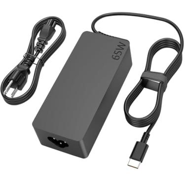 Imagem de Ruilezyo Carregador de laptop USB C de 65 W compatível com X1 Carbon Gen 13 12 11 10 9 8 7 6 5, X1 Yoga Gen 8 7 6 5 4 3 2, X1 Tablet Gen 3 2 Laptop Adaptador Cabo adaptador de alimentação