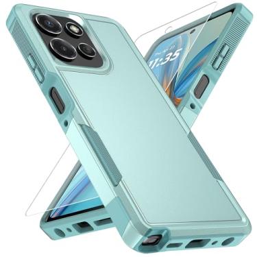 Imagem de Vinve Capa para Moto G Stylus 2025 com protetor de tela HD, à prova de choque de nível militar e proteção de camada dupla, capa de telefone com design de aderência antiderrapante, verde