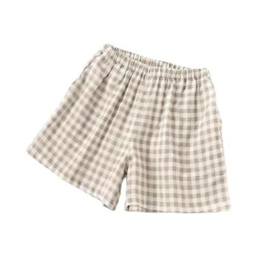 Imagem de Shorts De Verão Xadrez Para Meninos E Meninas, Casuais, Esportivos, So