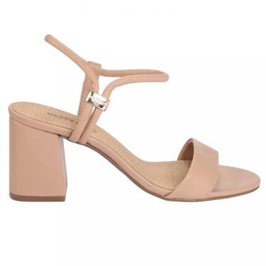 Imagem de Sandália Fem Bottero Couro Salto Bloco Marrom Claro 362509-1