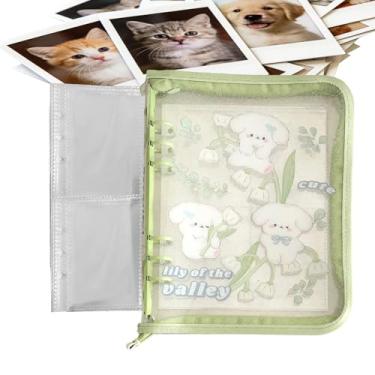 Imagem de Fichário de , pasta colecionável portátil A5 com 6 anéis, fichário de folhas soltas | para família, professor, escola, deslocamento ao ar livre, uso interno, viagem, casa, sala de aula