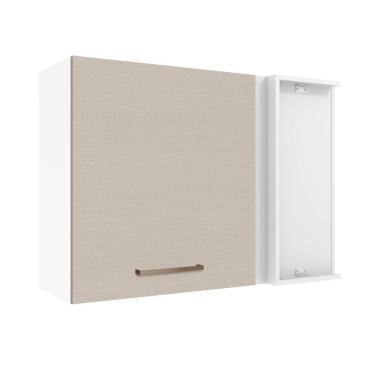 Imagem de Armário Aéreo De Canto 1 Porta Branco/crema Agata Madesa Branco/crema