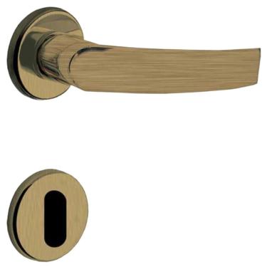 Imagem de Fechadura Para Porta Interna Oxidada 40mm com Roseta Mz950 Standard 03950a4ox Papaiz Fechadura P