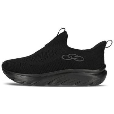 Imagem de Tênis Olympikus Click Slip On Calce Fácil Dia a Dia Casual, 38, Preto
