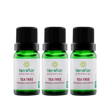 Imagem de 3x Óleos Essencial de Melaleuca Tea Tree Importado 10ml - TerraFlor-Unissex