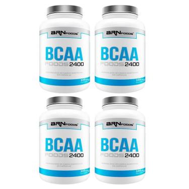 Imagem de Kit 4x BCAA  2400 - 100 cáps – BRN Foods-Unissex