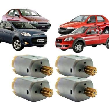 Imagem de Kit 4 Micro Motores para Trava Elétrica de Fechadura F103 Compatível com Palio Weekend 1996 a 2016