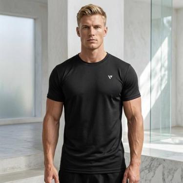 Imagem de Camiseta Masculina Voker Dry Fit Esportiva Proteção UV Tecido Respiráv
