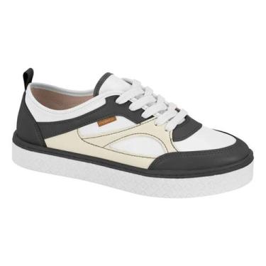 Imagem de Tênis Moleca Feminino Casual Casual Estiloso Original 5712, Branco, Pr