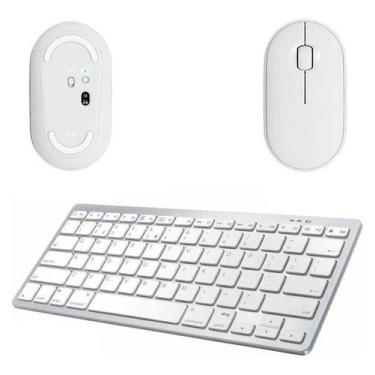 Imagem de Mouse E Teclado Bluetooth Para Galaxy Tab A T510/t515 Branco - Global 