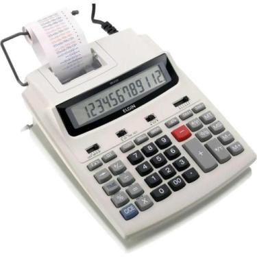 Imagem de Calculadora de Impressao 12 DIG. BOB.58MM Bivolt Cinza - ELGIN