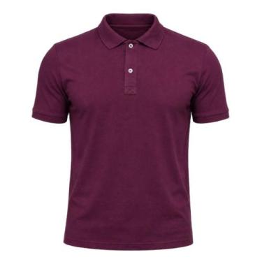 Imagem de Camiseta Polo Piquet Básica - Masculino Tamanho:GCor:Vinho - Olden Spo