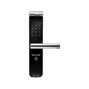 Imagem de Fechadura Eletrônica Digital com Biometria Yale YMF 40, Preto e Prata