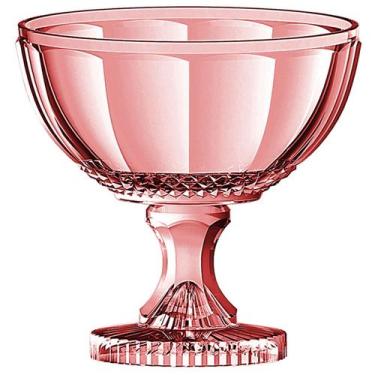 Imagem de Centro de mesa Splendor com pé 21,5x21,5cm rosa -L Hermitage - L'Hermi