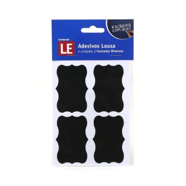 Imagem de Adesivo Lousa Negra Pvc com 4 Etiquetas Preto 9,5x13cm