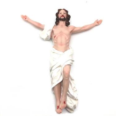 Imagem de Imagem Jesus Ressuscitado Parede Grande Resina 30 Cm - Fornecedor 8