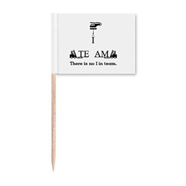 Imagem de Apoio de palito de dente de helicóptero empilhadeira Member Team decoração de festa