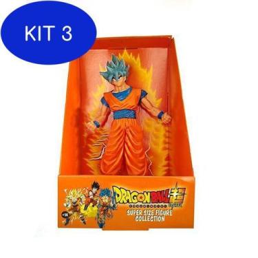 Kit 3 Bonecos Dragon Ball Z Goku Ssj, Goku Ssj Blue E Vegeta - Super Size  Figure Collection - Colecionáveis - Magazine Luiza