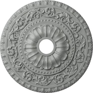 Imagem de Medalhão de teto Ekena Millwork CM23VA Vaduz, 23 1/2OD x 3 1/2" ID x 2 1/8" P (serve em toldos até 3 1/2"), Primer de fábrica