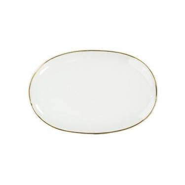 Imagem de Travessa Rasa Oval 28cm Porcelana Schmidt - Dec. Filetado Ouro Itamara