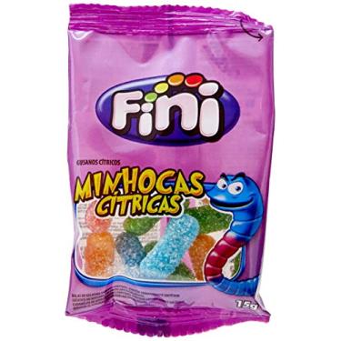 Imagem de Fini Balas De Gelatina Minhocas Cítricas Pocket Com 12 Unidades