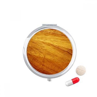 Imagem de Caixa de comprimidos com listras irregulares e subtuadas de madeira, caixa de armazenamento de medicamentos