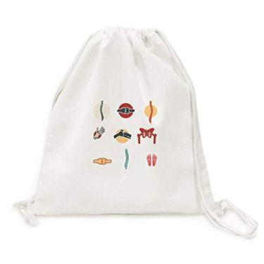 Imagem de Mochila de lona com cordão para ilustração de articulações humanas