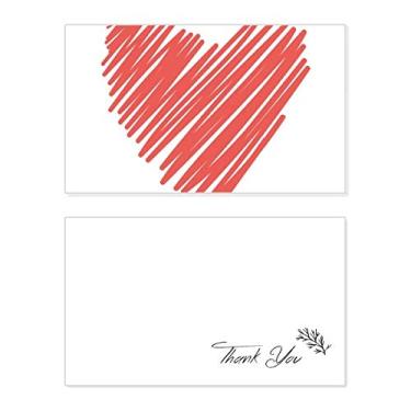 Imagem de Cartão de agradecimento de Dia dos Namorados com desenho de coração e grafite, aniversário, agradecimento de casamento