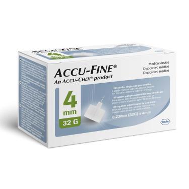 Imagem de Agulha Accu Fine 4mm para Caneta Aplicadora de Insulina com 100 unidades ACCU CHECK 100 Unidades