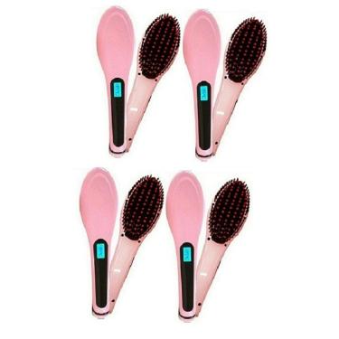 Imagem de Kit com 4 Escovas Alisadora Elétrica Chapinha