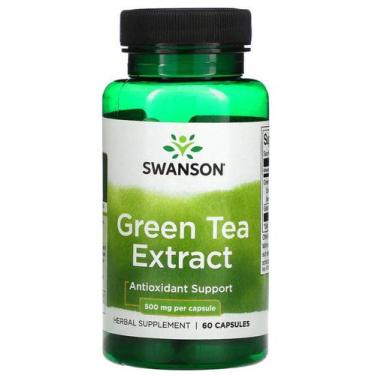 Imagem de Green Tea (Chá Verde), 500Mg, 60 Cápsulas, Swanson