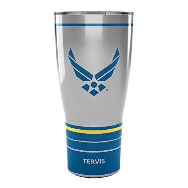 Imagem de Tervis Copo térmico Traveler Air Force Forever Proud de parede tripla mantém as bebidas frias e quentes, 850 g, aço inoxidável