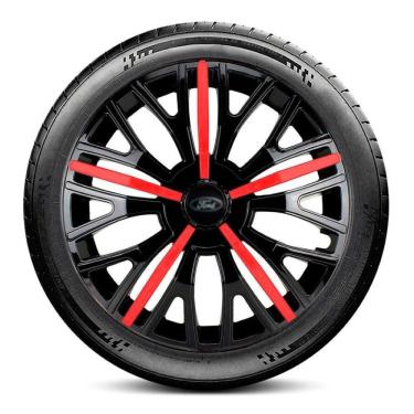 Imagem de Calota 4510 Ford Aro 14 Preta Vermelha Triton Escolha carro