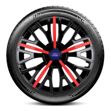 Imagem de Calota 4510 Ford Aro 14 Preta Vermelha Triton Escolha carro